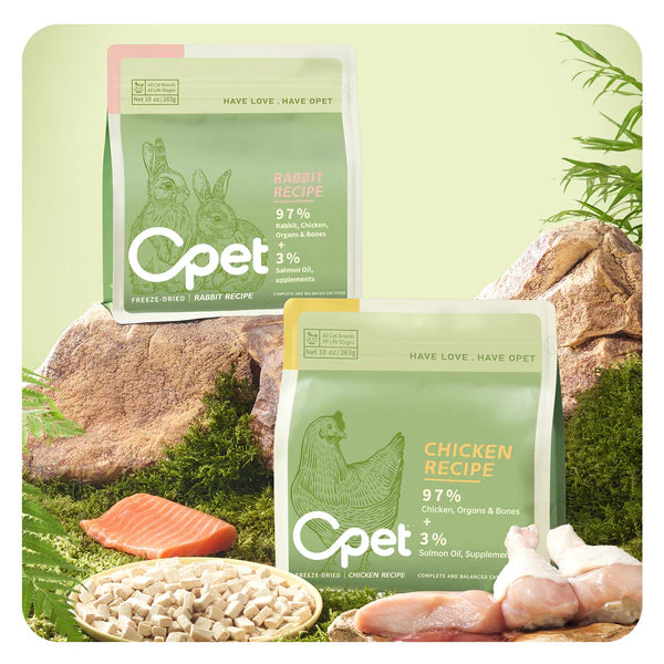 OPET Freeze Dried Pet Food for Cats & Dogs, Freezed Dried Chicken 283g (10 oz)