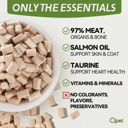 OPET Freeze Dried Pet Food for Cats & Dogs, Freezed Dried Chicken 283g (10 oz)