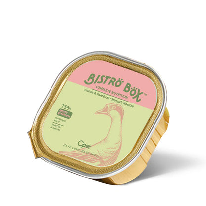 OPET Premium Pate & Smooth Mousse Bistro Box for Cats 40g*4, Goose Smooth Mousse