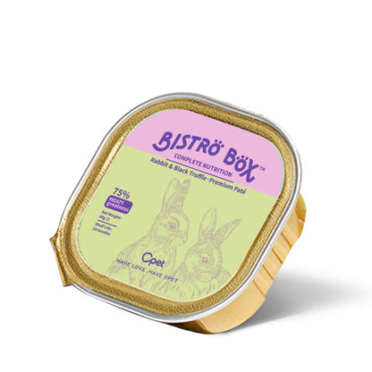 OPET Premium Pate & Smooth Mousse Bistro Box for Cats 40g*4, Rabbit & Black Truffle Premium Pate