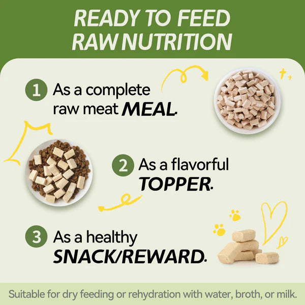 OPET Freeze Dried Pet Food for Cats & Dogs, Freezed Dried Chicken 283g (10 oz)